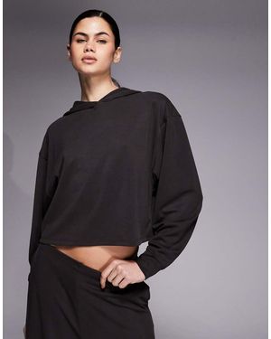 4505 Modal Blend Ultra Soft Boxy Crop Hoodie - Grey
