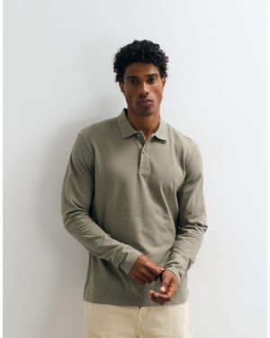 Jack & Jones Pique Long Sleeve Polo - Green