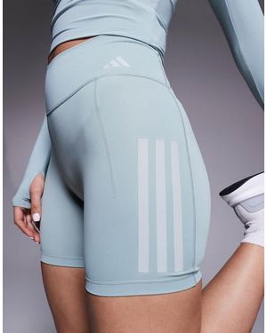 adidas Originals Adidas Training Optime 3 Stripe Booty Shorts - Blue