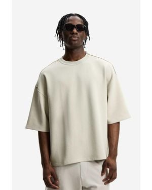Bershka – kurzärmliges oversize-t-shirt - Natur