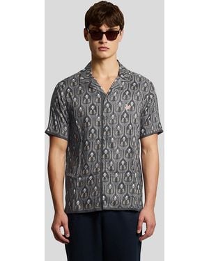 Lyle & Scott Ss Woven Shirts Botanical Shirt - Grey