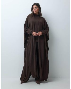 Iyal Super Soft Knitted Sleeveless Maxi Cardigan Co-ord - Black