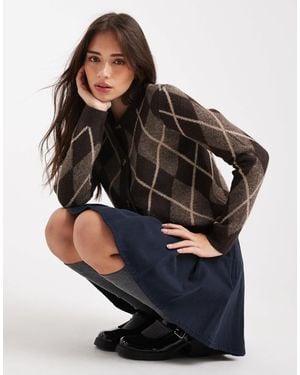 Threadbare Button Down Crew Neck Cardigan - Black