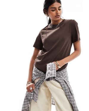 Pieces Boxy T-shirt - Brown