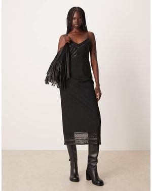 Abercrombie & Fitch Sleeveless Embellished Maxi Dress - Natural
