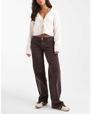 Cotton On Low Rise Straight Cord Jean - White