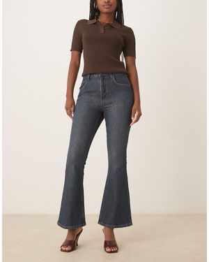 ASOS Jeans A Zampa Alla Caviglia Lavaggio Vintage - Blu