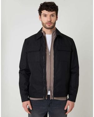 Threadbare Showerproof Lightweight Zip Up Jacket - Black