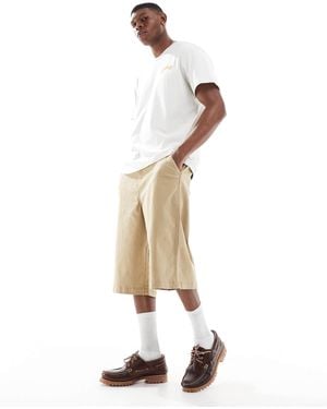 Wrangler Casey Jones Workwear Drawstring Long Twill Shorts - White