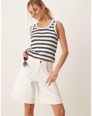 Aware High Rise Denim Jorts - Natural