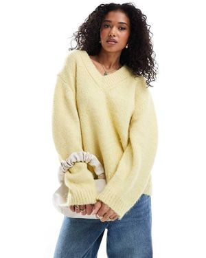 ASOS Maglione Oversize Giallo Con Scollo A V