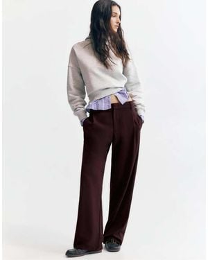Pull&Bear Tailo Darted Trousers - White