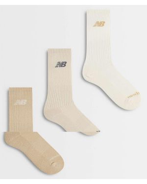 New Balance Everyday Seasonal 3 Pack Crew Socks - Natural