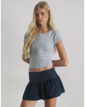 Motel Rafta Mini Skirt - Blue