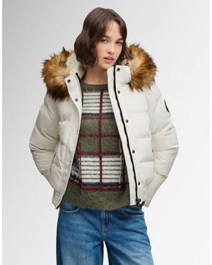 Superdry Everest bomberjacke mit kapuze - Grau