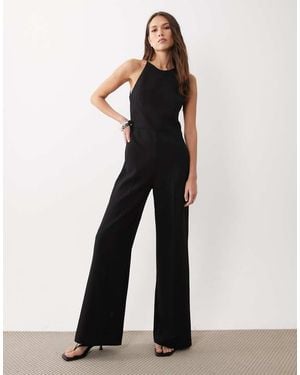 Mango Jumpsuit Met Halternek En Open Achterkant - Wit