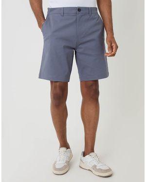 Threadbare Cotton Regular Fit Stretch Chino Shorts - Blue