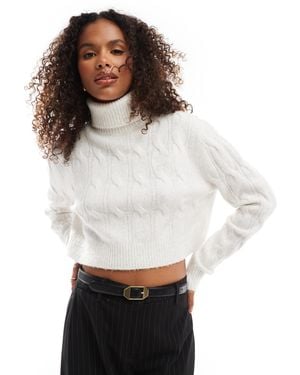 Tommy Hilfiger – gestrickter rollkragenpullover - Weiß