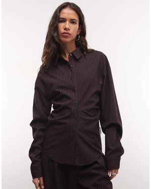 Collusion Oversized Overhemd Met Tailleband - Blauw