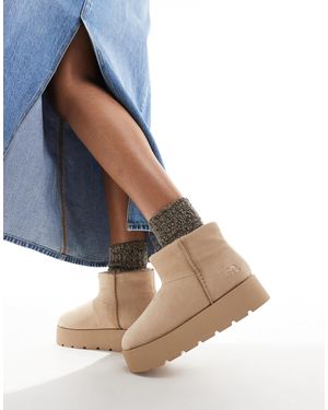 Pull&Bear Cosy Ankle Boot - Natural