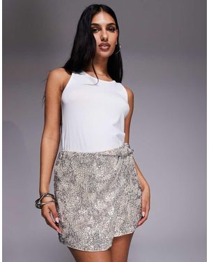 River Island Sequin Embellished Skort - Grey
