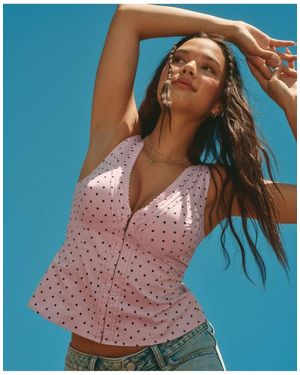 Hollister Lace Trim Tank - Blue
