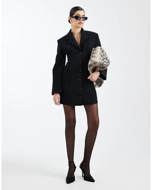 ASOS Moulded Cinch Blazer Dress - Black