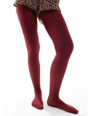 Lindex Collant Super Elasticizzati Scuro 50 Denari - Rosso