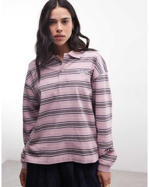 Carhartt Bronson Long Sleeve Polo - Purple
