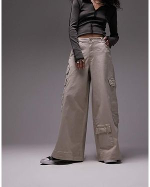 TOPSHOP Super Oversized Skate Cargo Trouser - Black