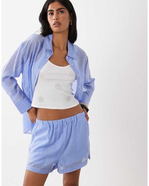 Mango Belize Short Co-Ord - Blue