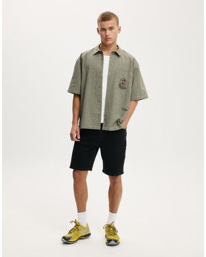 Cotton On Loose Straight Denim Short - Natural