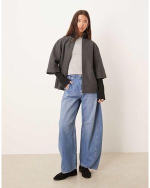 Jdy Sleeve Detailing Coat - Blue