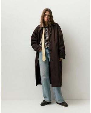 Pull&Bear – oversize-trenchcoat - Braun