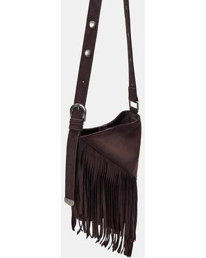 Pull&Bear Fringed Crossbody Bag - White
