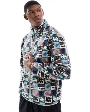 Parlez Vassar Zip Through Printed Fleece - Multicolor
