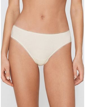 Tezenis Cotton Cutie Ribbed Brazilian Briefs - White
