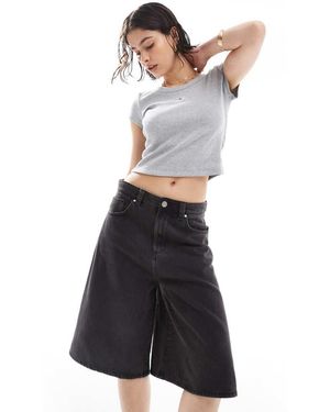 Cotton On Wide Denim Jorts - White