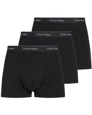Calvin Klein Icon Cotton Stretch 3 Pack Darted Trunk - Black