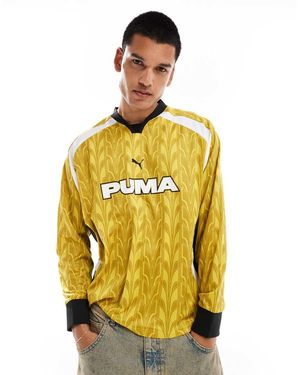 PUMA Maglia Da Calcio Gialla A Maniche Lunghe - Metallizzato