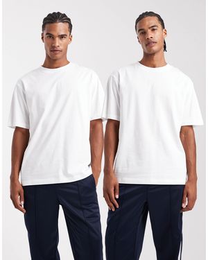 ASOS – 2er-pack relaxed fit basic-t-shirts - Weiß