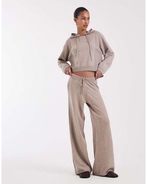 ONLY Wijde Gebreide Broek Co-Ord - Naturel