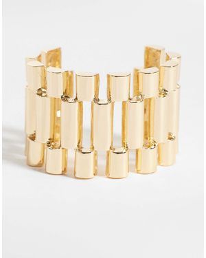 ASOS Limited Edition Large Cuff Bangle With Watch-strap Design - Metallic
