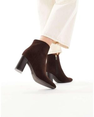 New Look Suedette Block Heel Boot - White