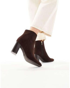 New Look Suedette Block Heel Boot - White