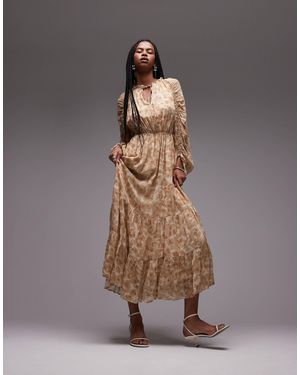 & Other Stories – wadenlanges, locker fallendes kleid - Braun