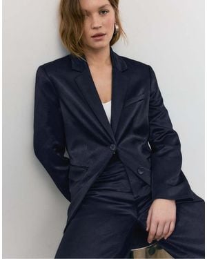 Stradivarius Satin Blazer - Blue