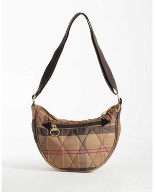 Barbour Healy Tartan Check Sling Crossbody Bag - Natural
