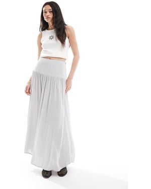 Stradivarius Maxi Skirt - White