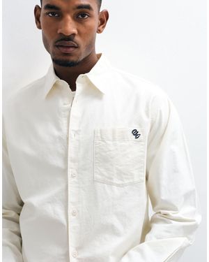 Jack & Jones Hemd mit stickerei, langärmlig, - Weiß